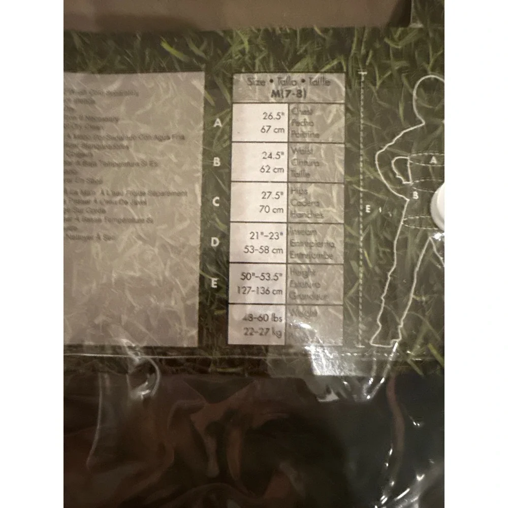 Minecraft‎ Movie ZOMBIE Jumpsuit Costume Size M 7-8 Mask Glows NIP Unisex